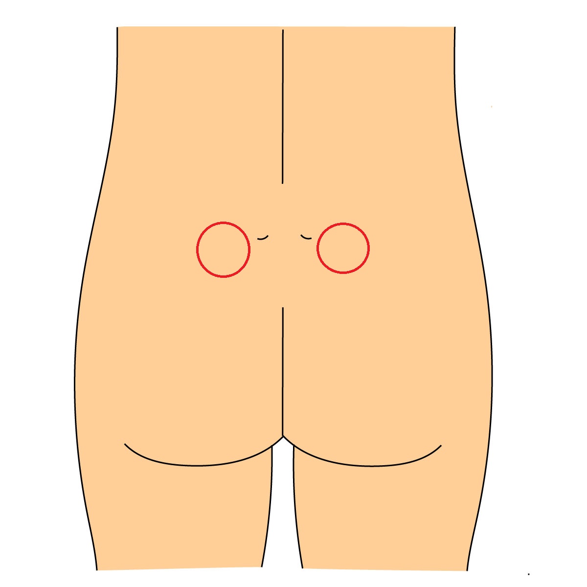 臀部痛　原因　仙腸関節　場所　分かりやすい図